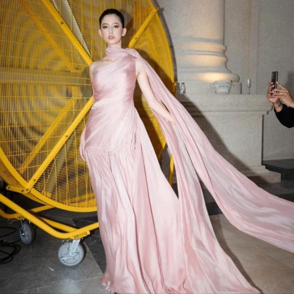 NICHP Pink Scarf Gown - Picture 2 of 2